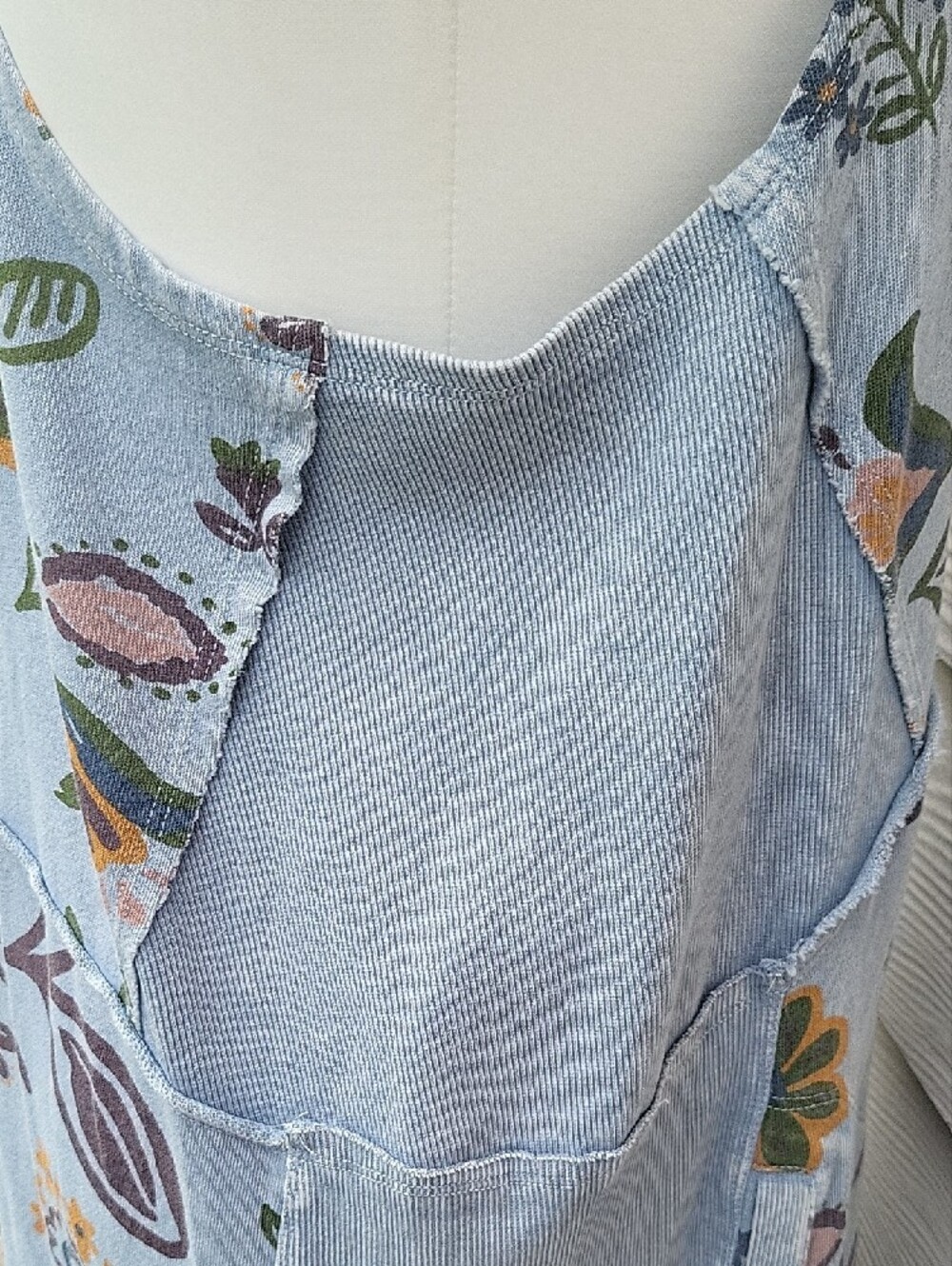 Easel Signature Printed Terry Wide Leg Jumpsuit Soft Washed Women's Small - Picture 6 of 9